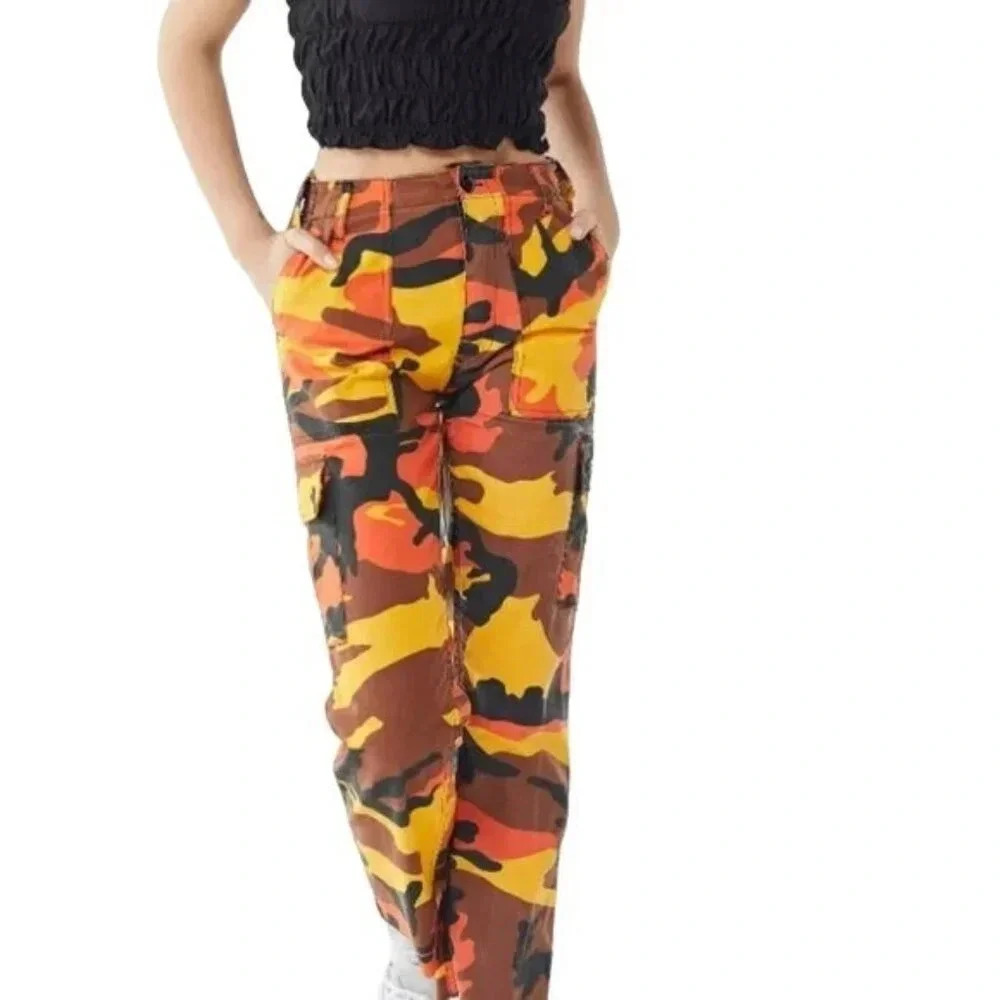 Urban Outfitters Orange Camo Cargo Pants - Picture 2 of 5